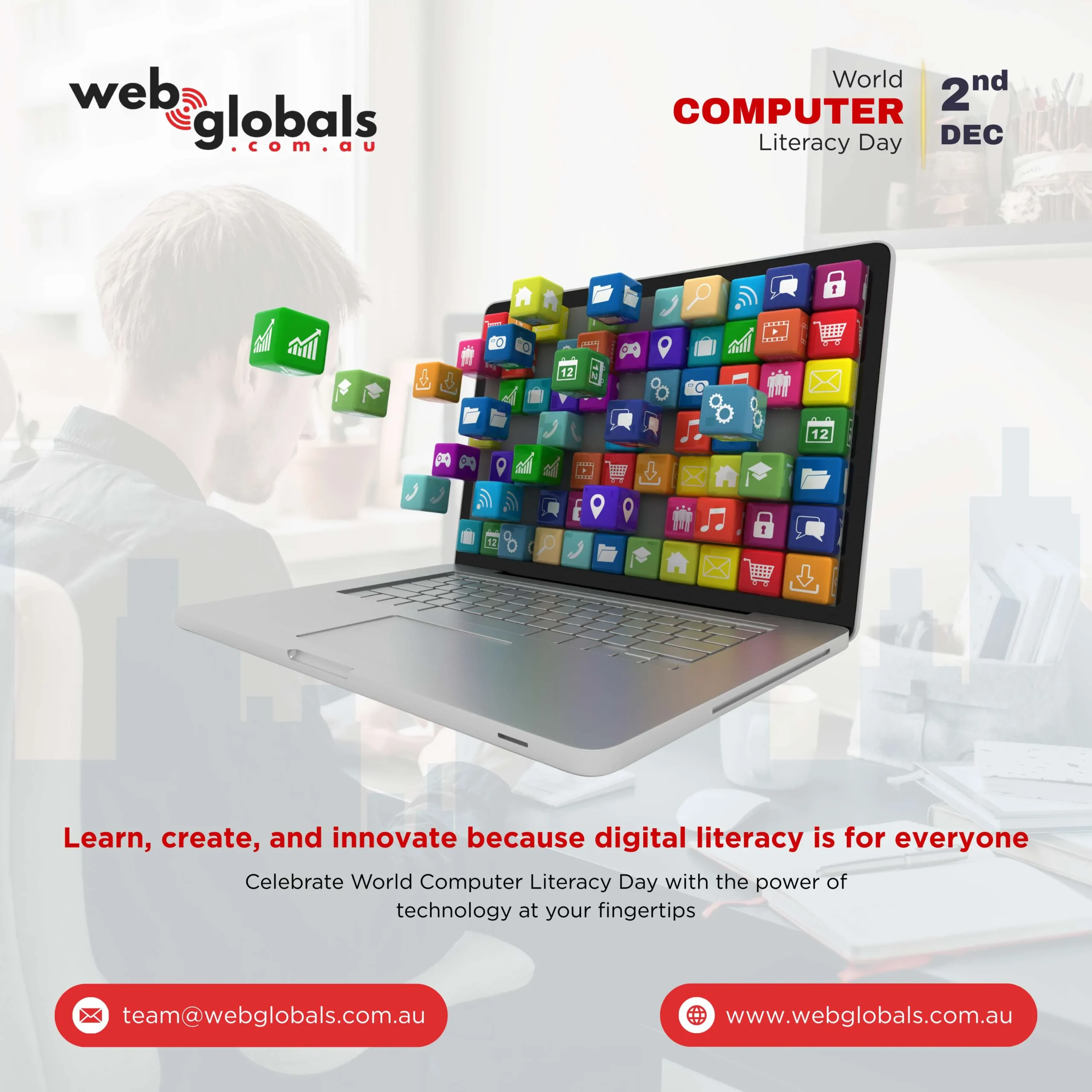 Computer software promotional post design