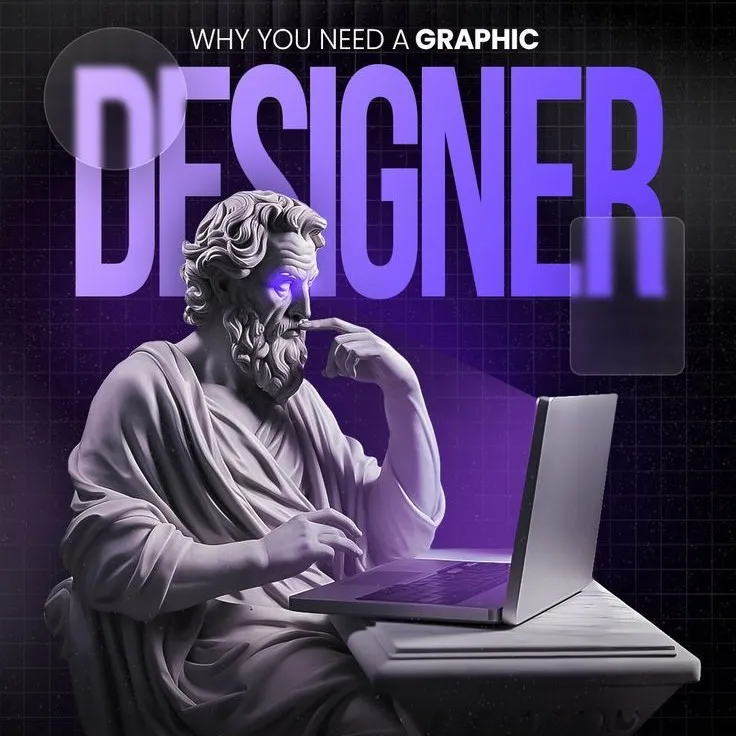 digital marketing company designer creating social media graphic