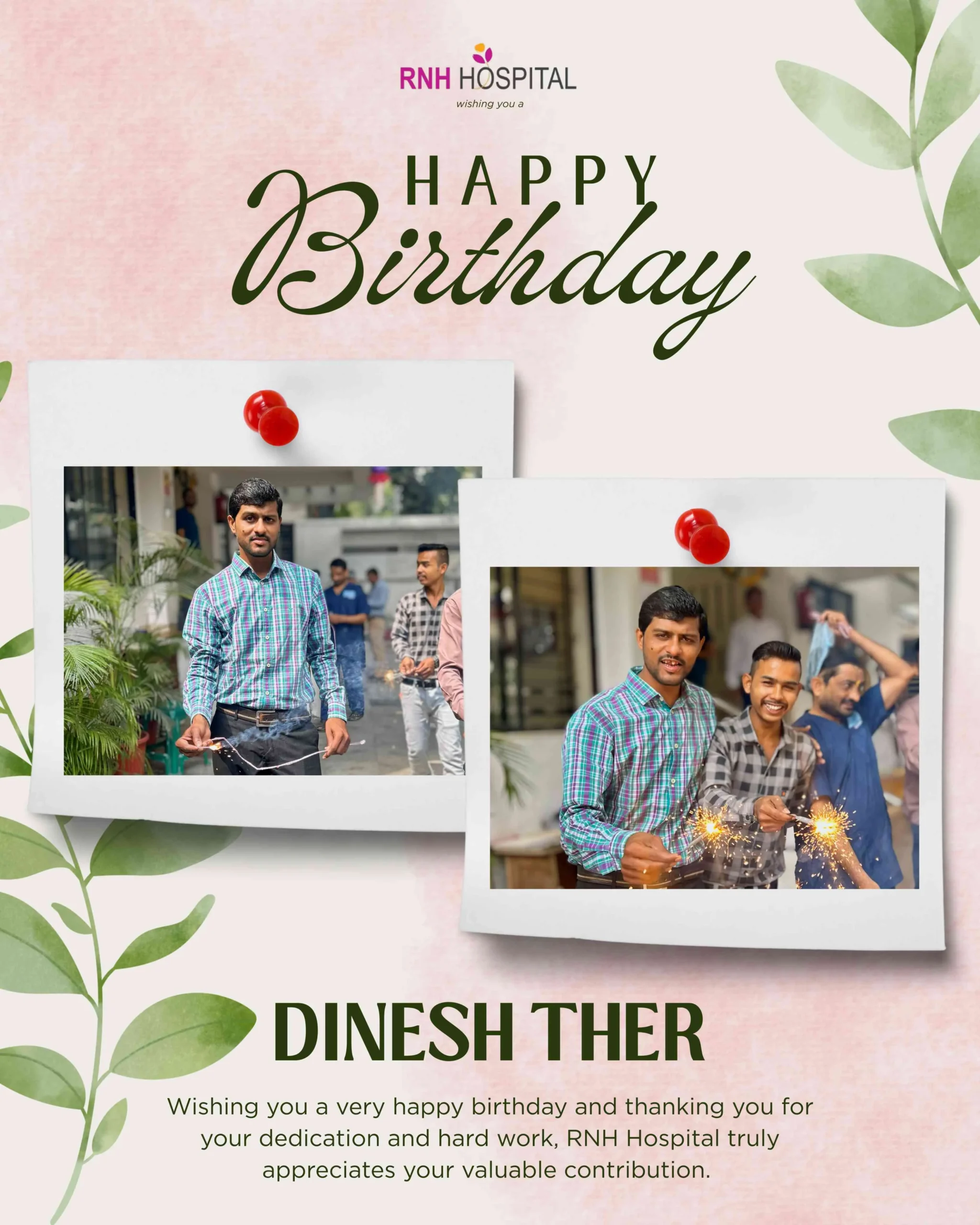 Creative birthday post design for social media marketing