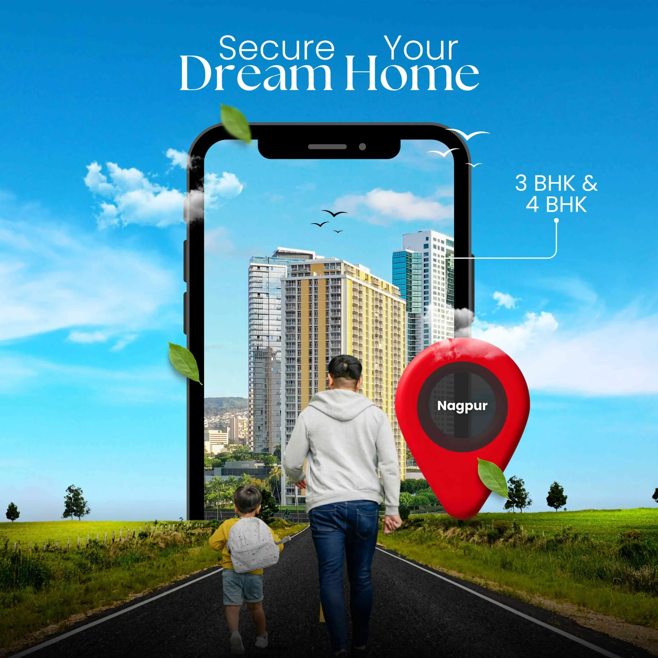 Real estate property advertisement design