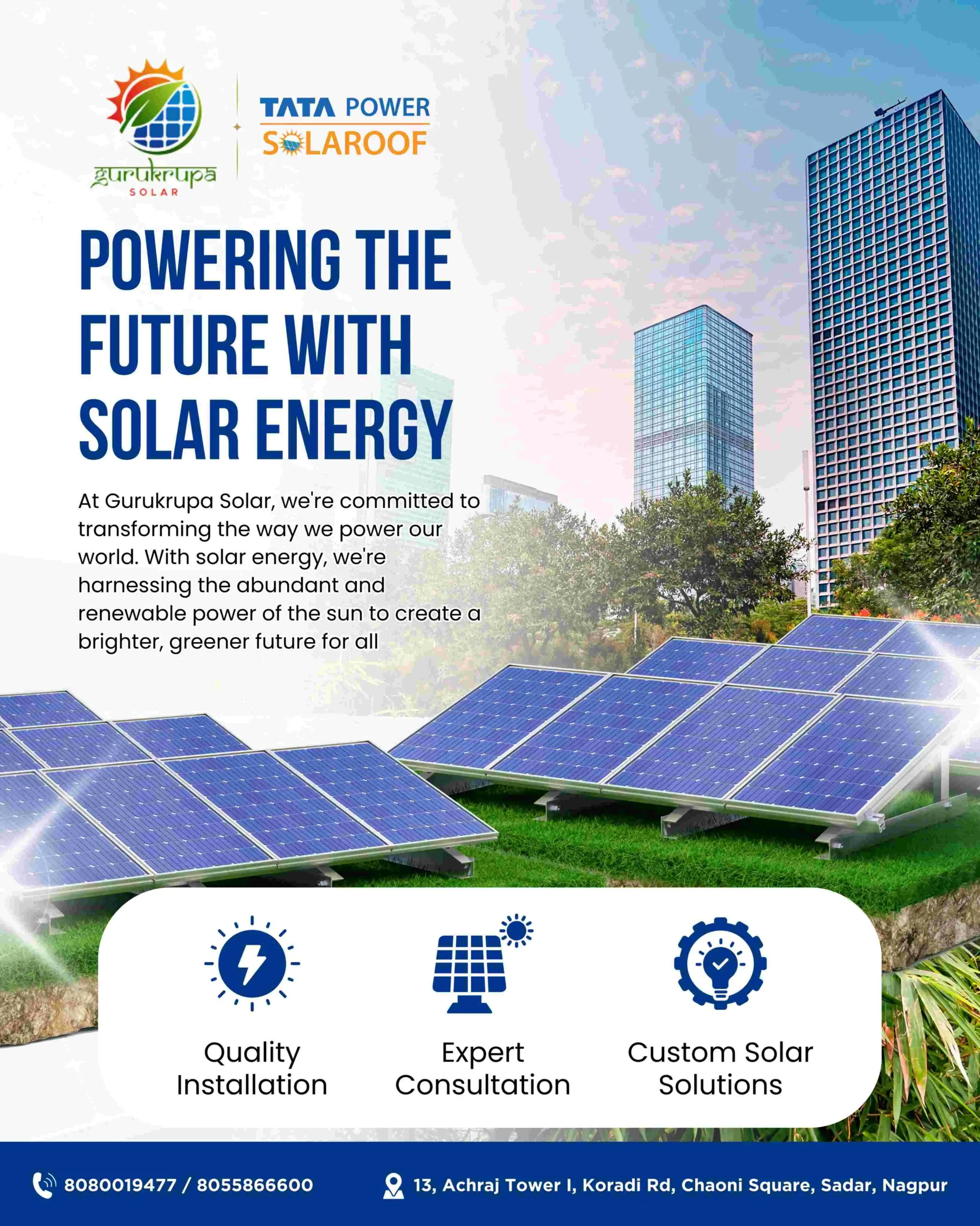 Solar power social media post design by AdSync Solutions