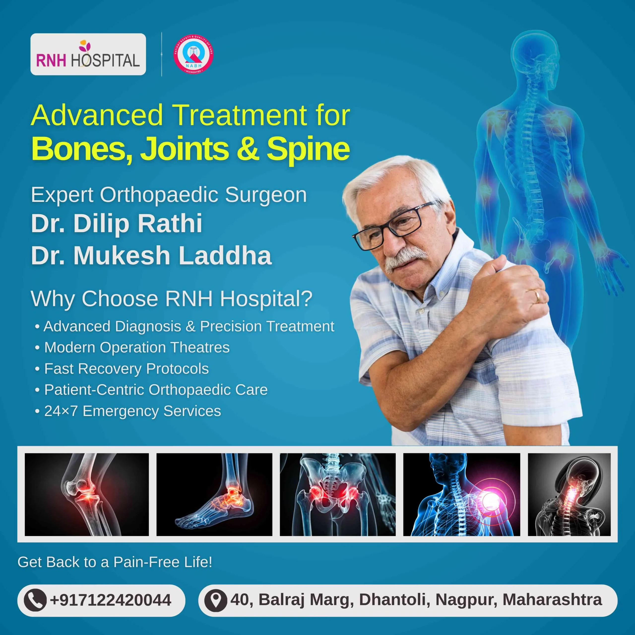 Hospital advertisement graphic design by AdSync Solutions