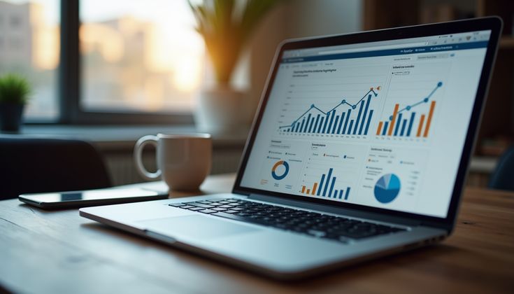 Digital marketing success measured through analytics and performance data